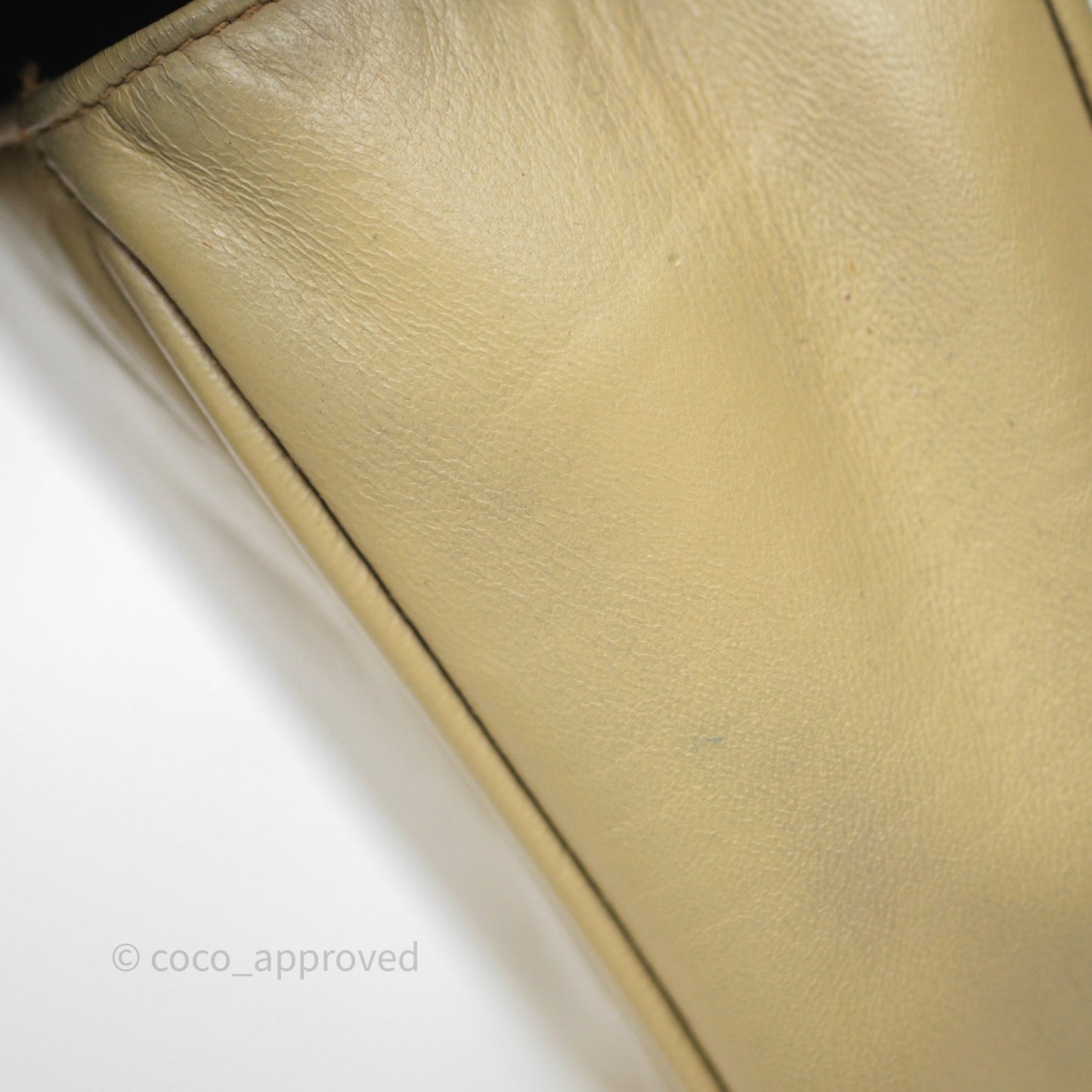 Chanel Vintage CC Flap Bag Beige Lambskin Gold Hardware