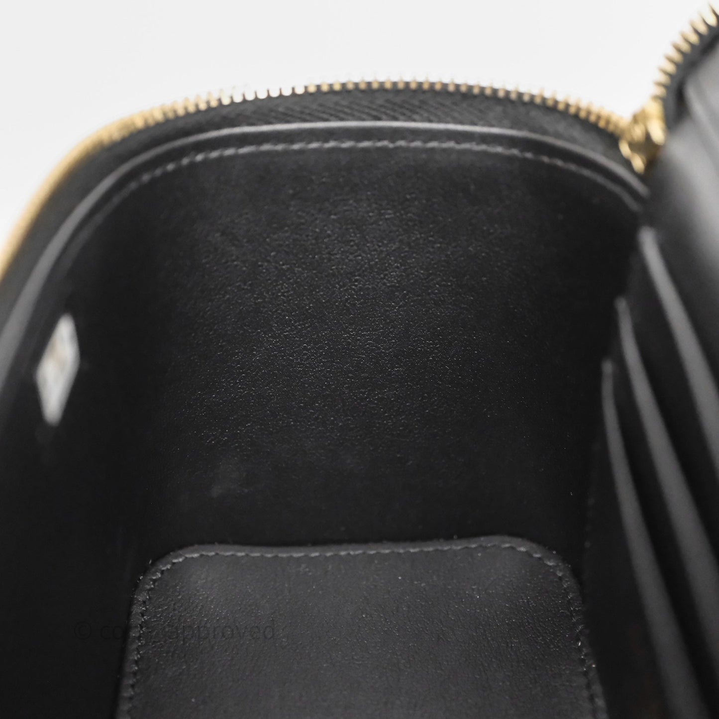 Chanel Top Handle Vanity Rectangular Black Lambskin Aged Gold Hardware
