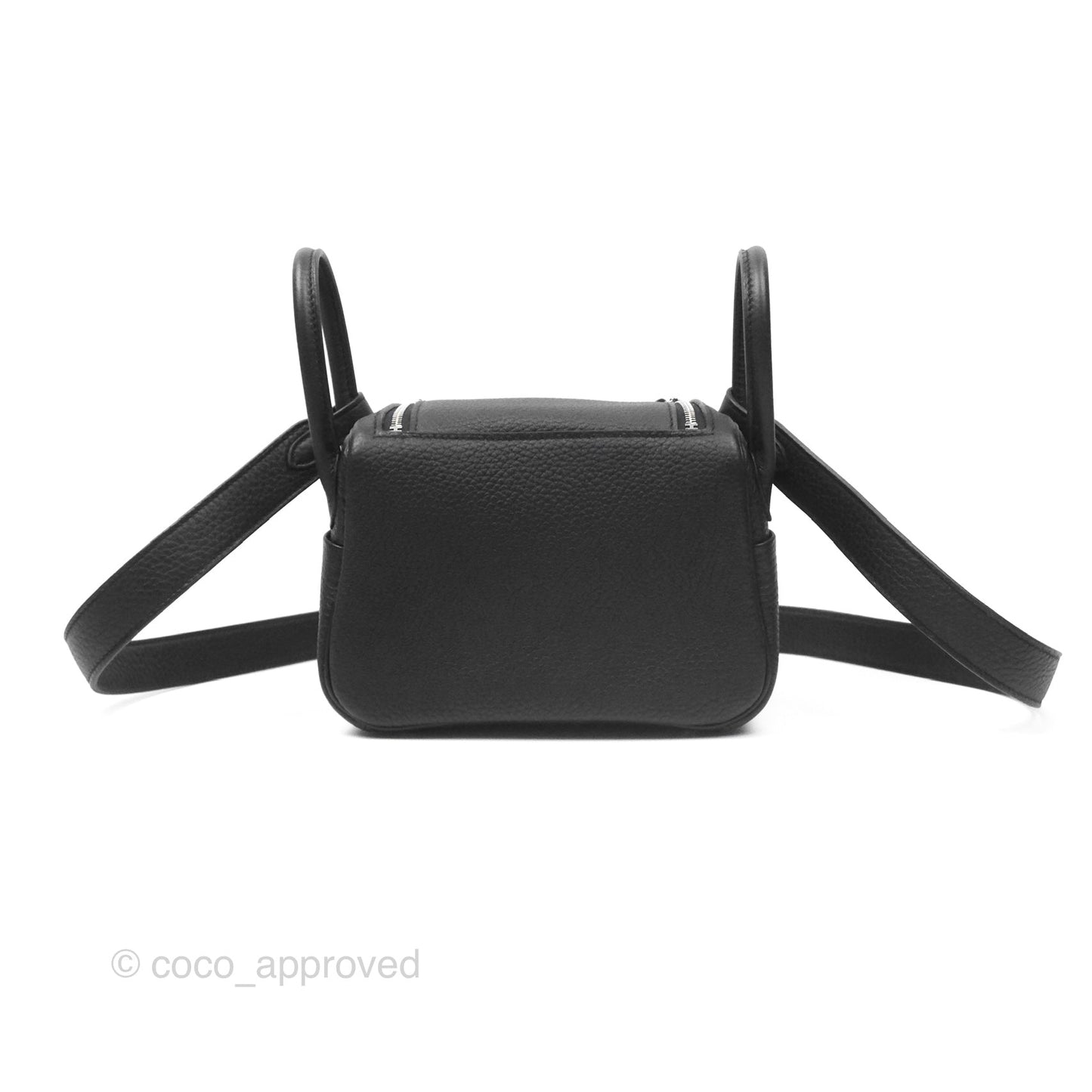 Hermès Mini Lindy 20 Noir 89 Clemence Palladium Hardware