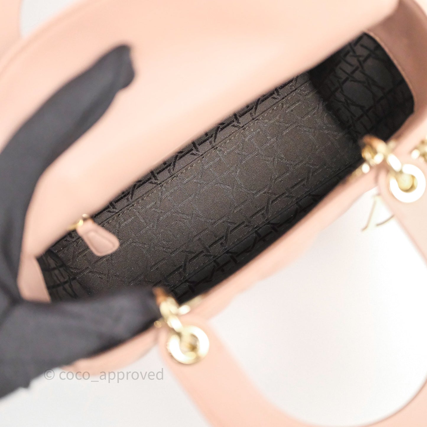 Christian Dior Small Lady Dior My ABCDior Bag Blush Cannage Lambskin