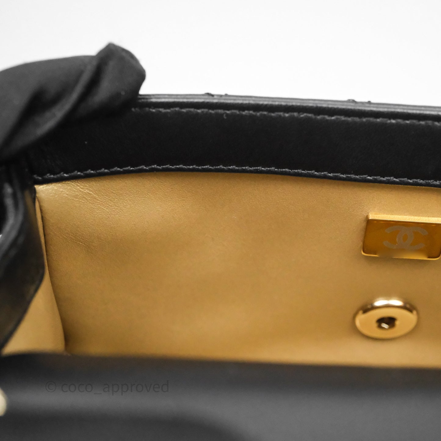 Chanel Ball Crush Mini Rectangular Black Lambskin Gold Hardware
