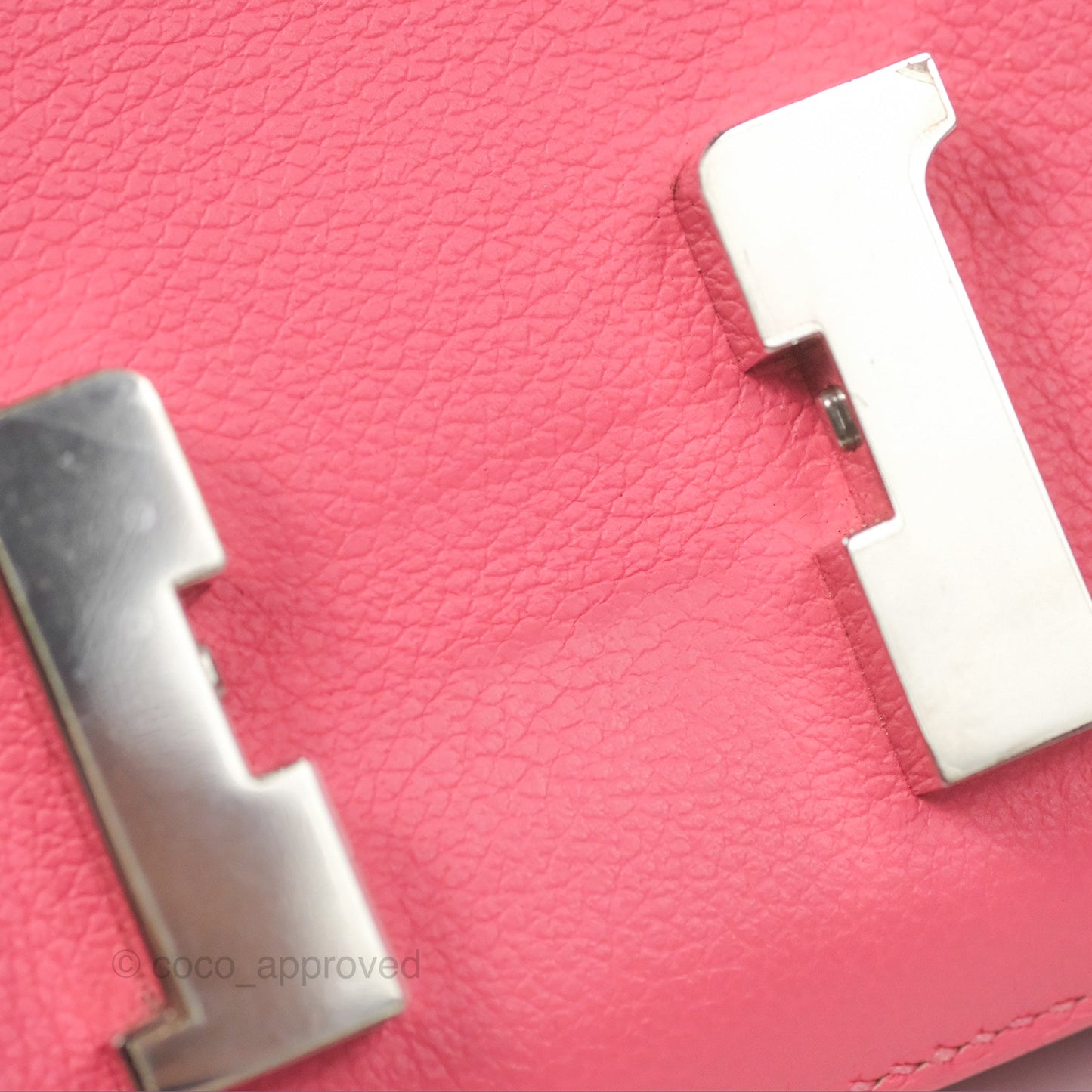 Hermès Constance Mini 18 Rose Azalee Evercolor Palladium Hardware