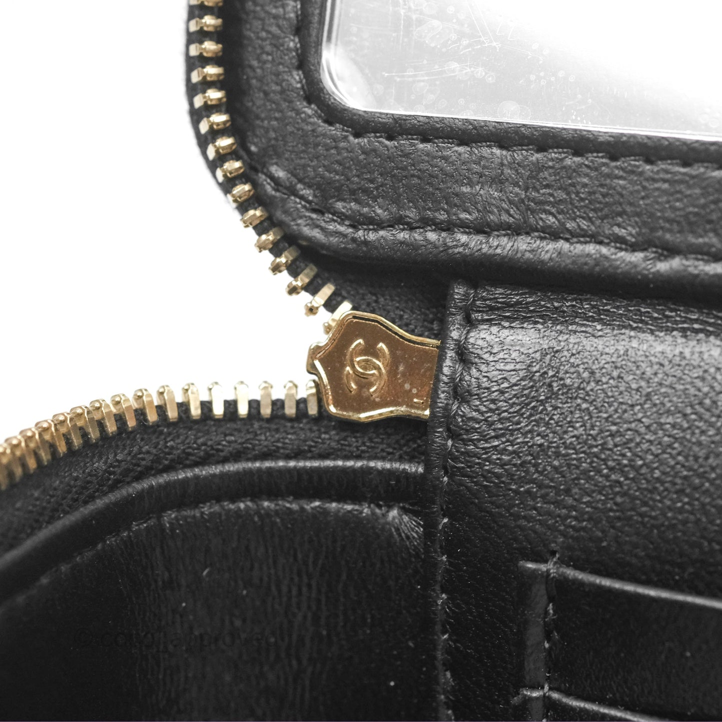 Chanel Vanity with Heart Adjustable Chain Black Caviar Aged Gold Hardware