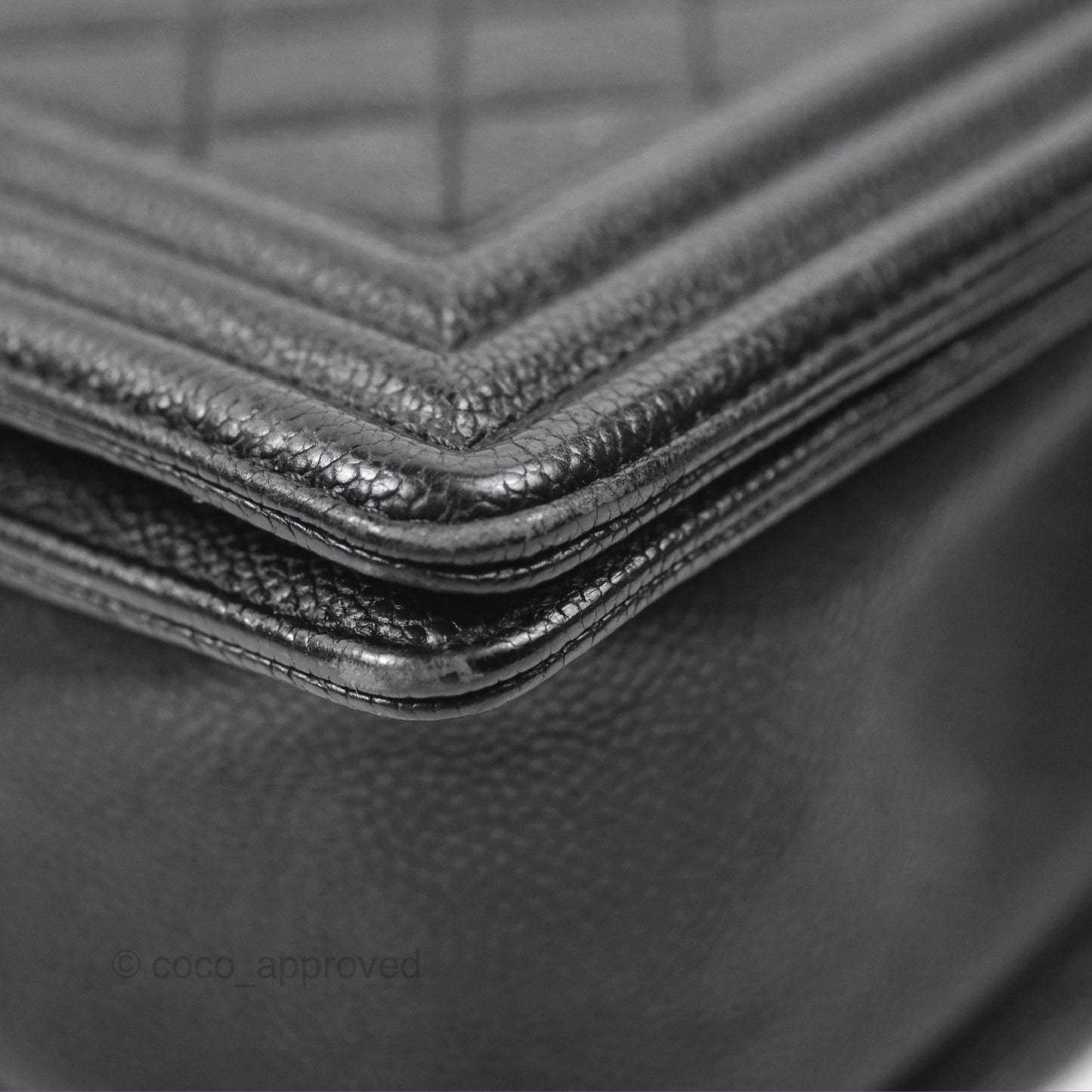 Chanel Quilted New Medium Boy Black Caviar Ruthenium Hardware