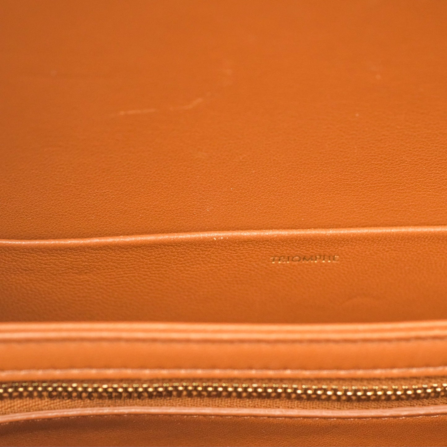 Celine Medium Triomphe Bag Triomphe Canvas Tan Calfskin
