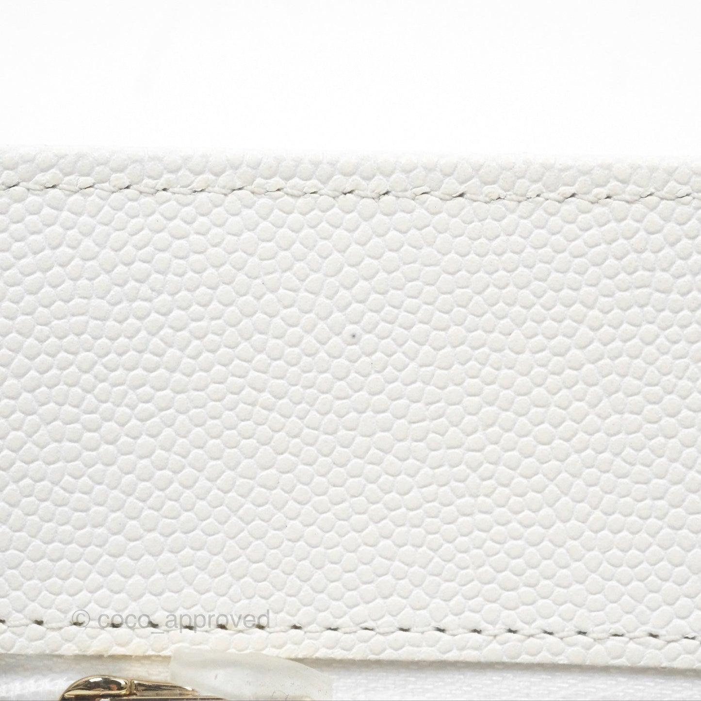 Chanel Quilted Classic Wallet on Chain WOC White Caviar Gold Hardware