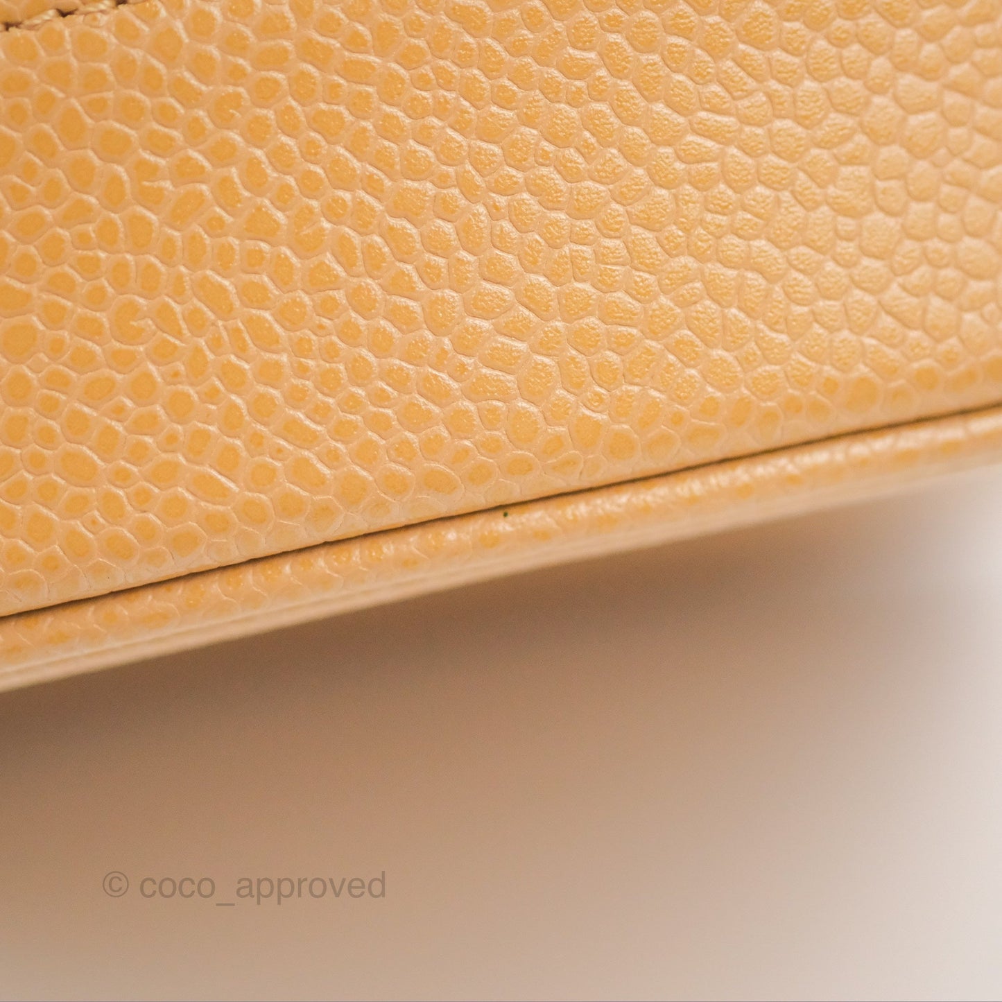 Chanel Vintage Vanity Case Beige Caviar Gold Hardware