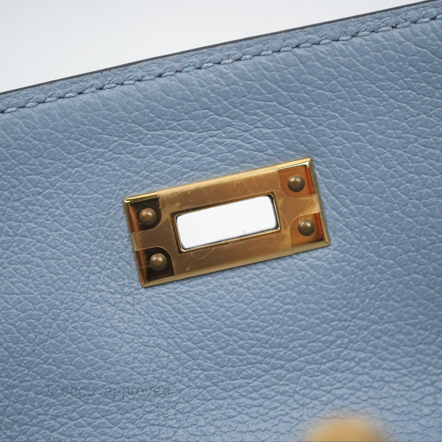 Hermès Kelly Danse II Bag Blue Lin J7 Evercolor Gold Hardware