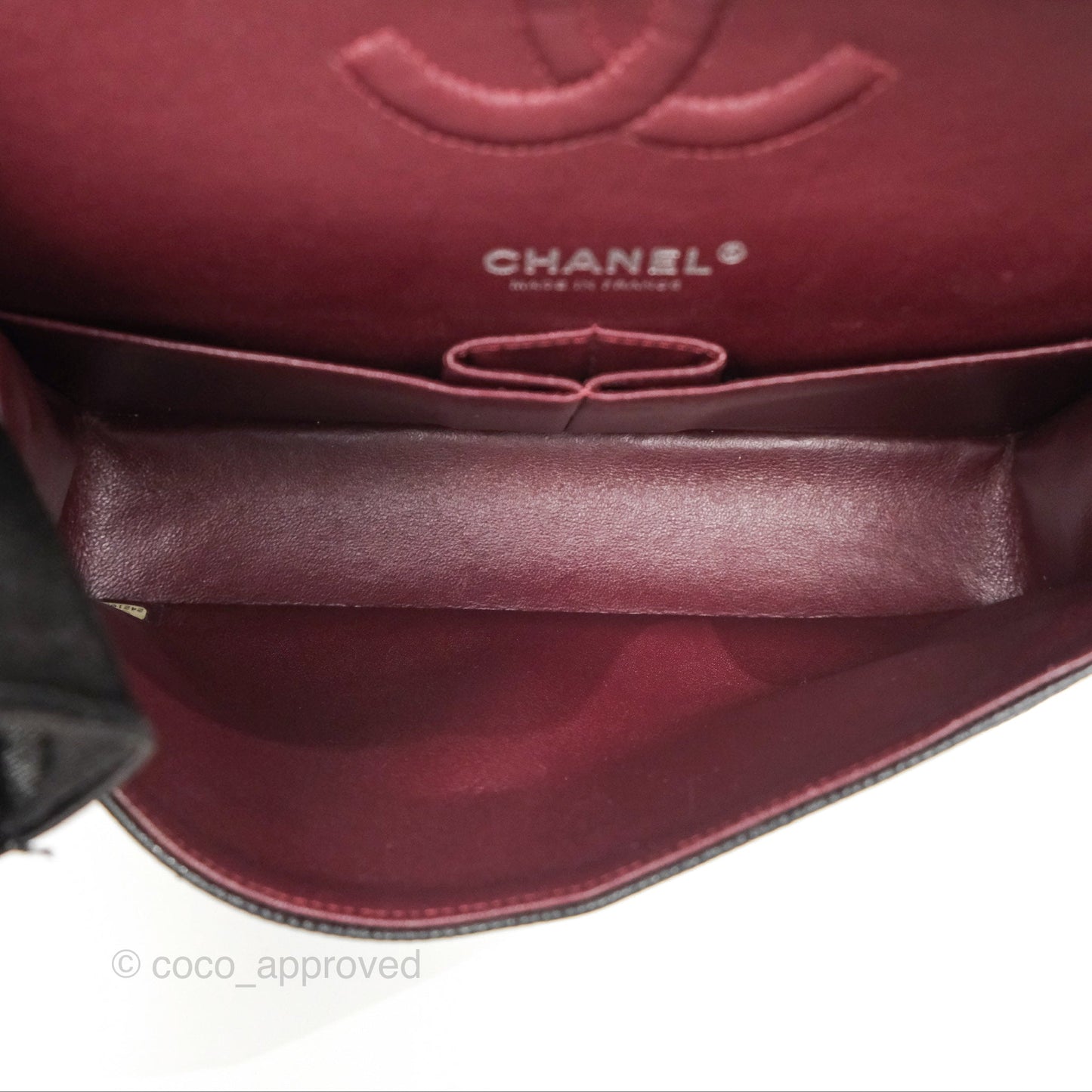 Chanel Classic M/L Medium Flap Quilted Black Caviar Silver Hardware