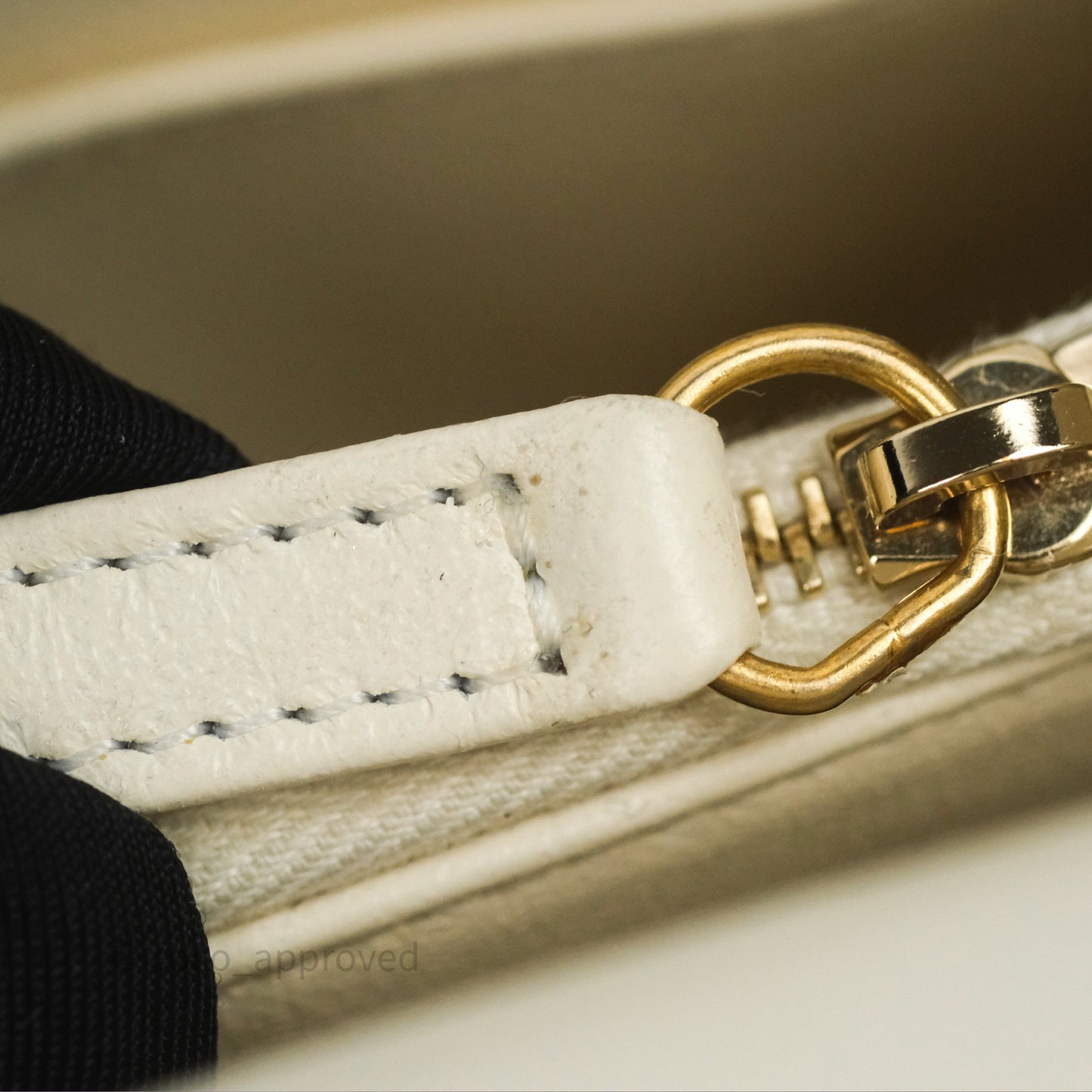 Chanel Medium Coco Handle Chevron Aged Calfskin Ivory Aged Gold Hardware Beige Lizard Handle