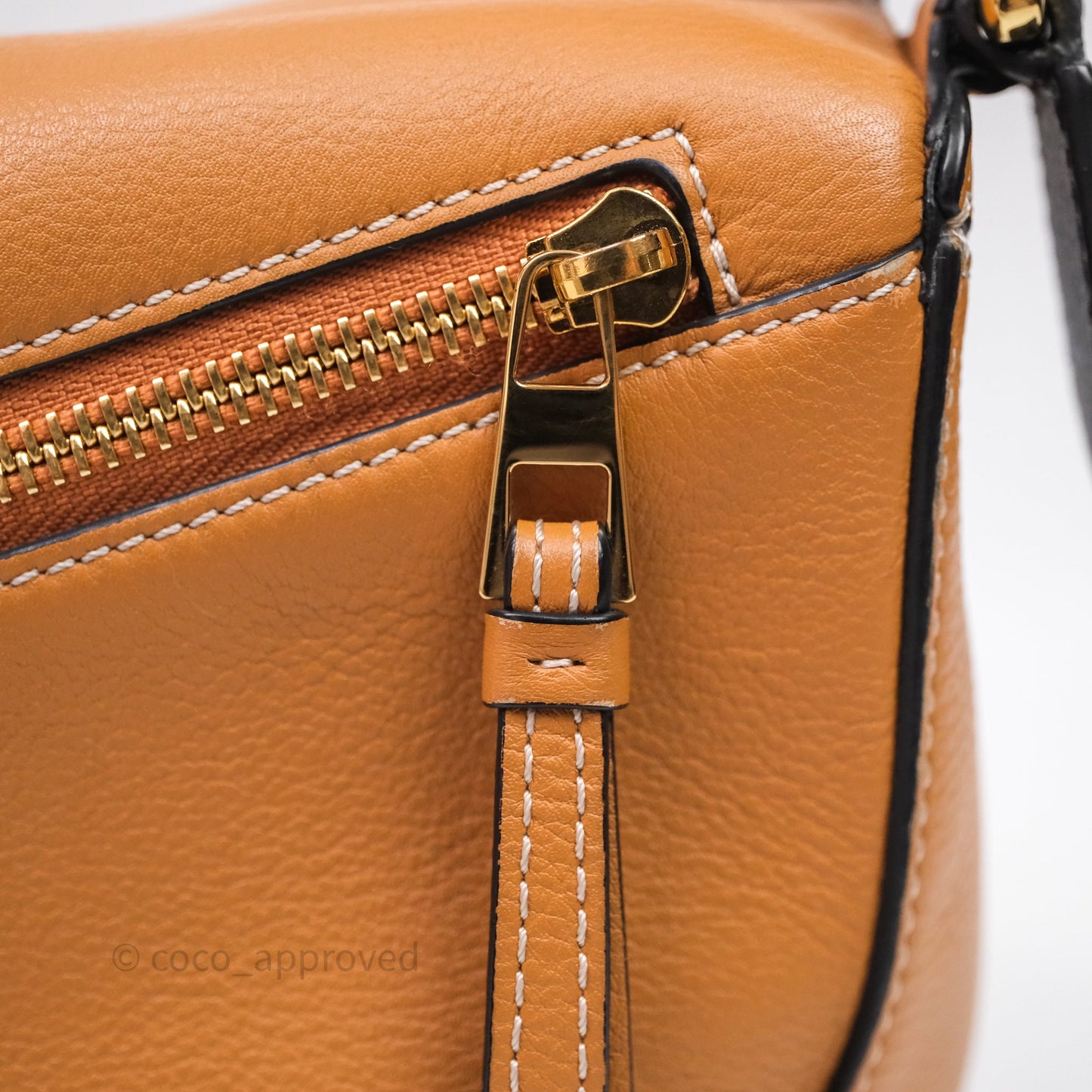 Loewe Small Puzzle Bag Amber/ Light Oat Calfskin Gold Hardware