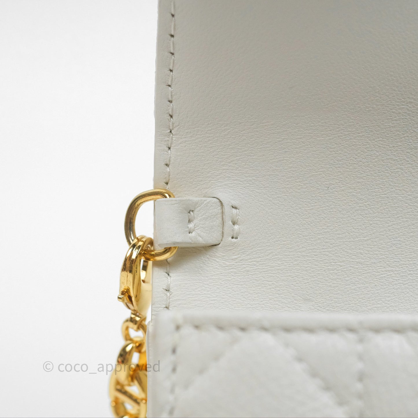 Dior Caro Pouch with Chain Latte Supple Cannage Calfskin