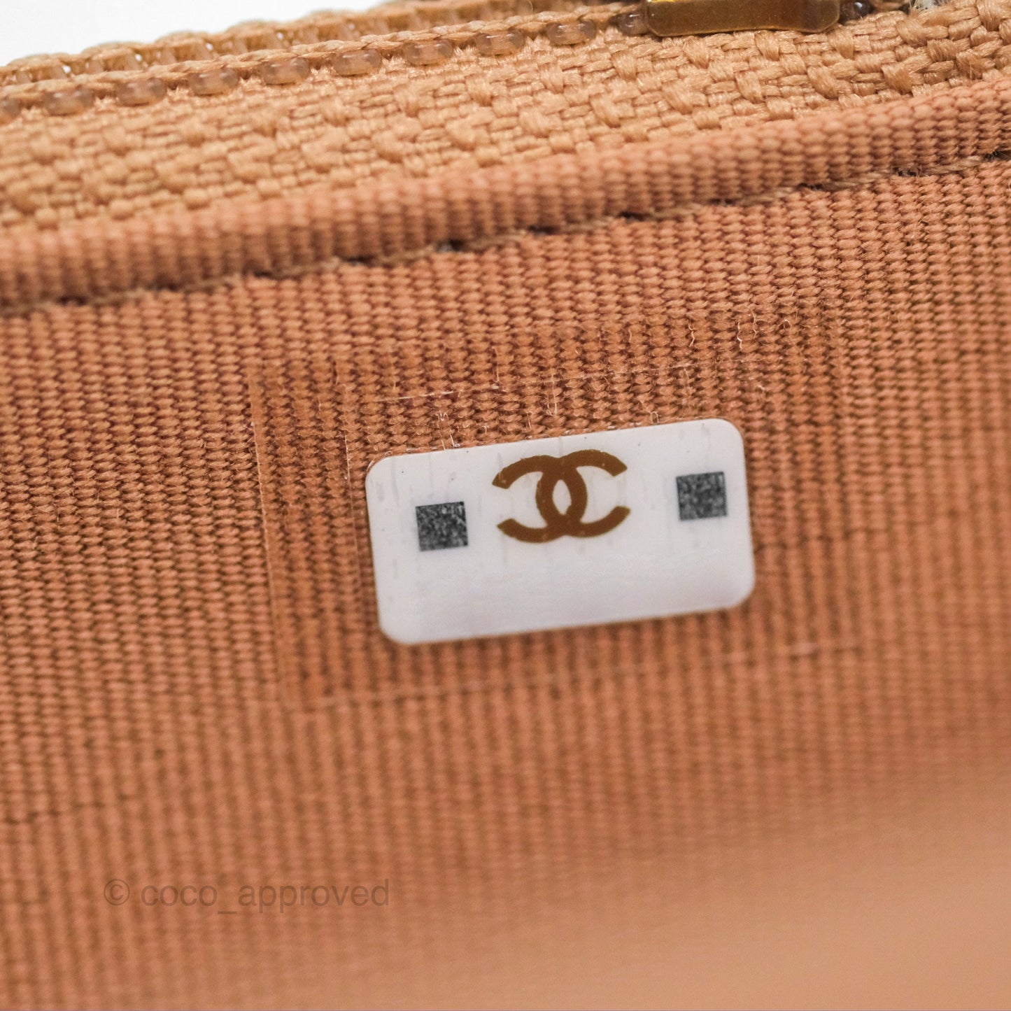 Chanel Coco First Phone Holder Dark Beige Caviar Gold Hardware 22K