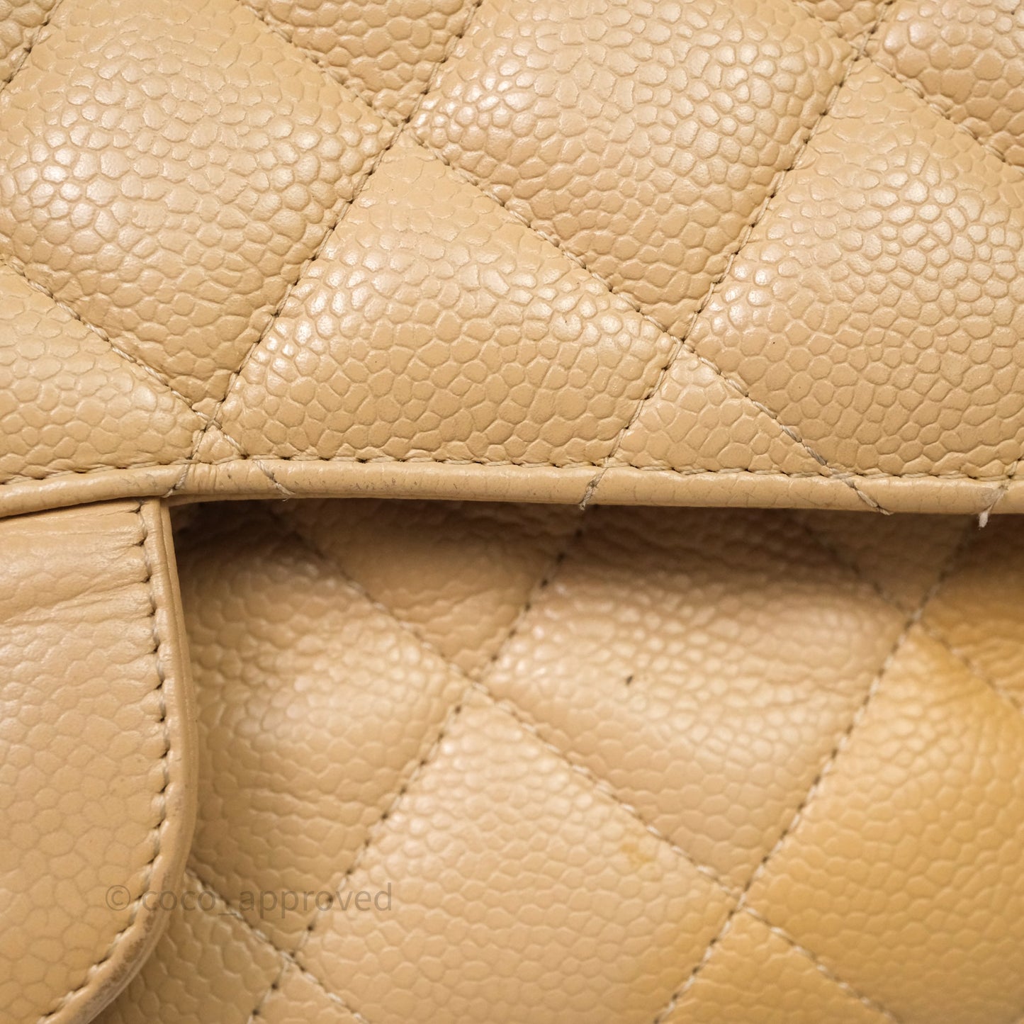Chanel Jumbo Double Flap Beige Caviar Silver Hardware⁣⁣