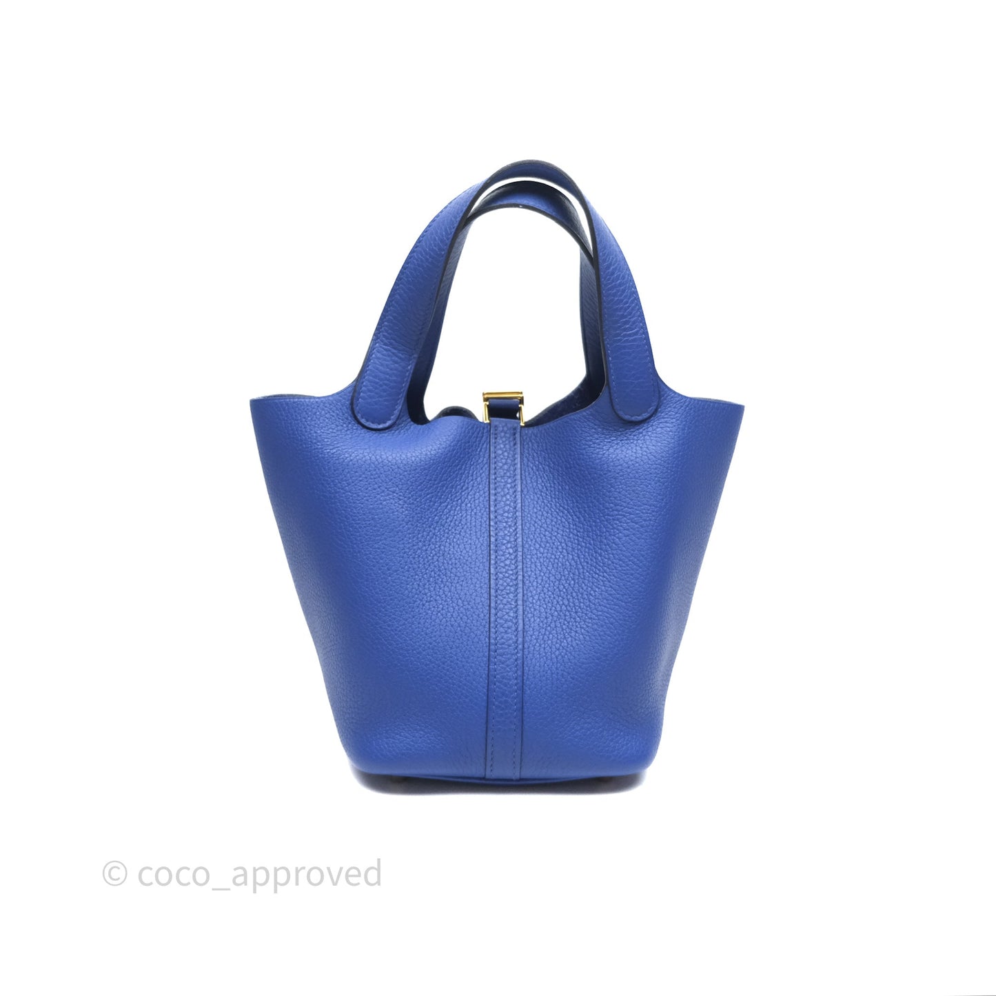 Hermès Picotin 18 Bleu Électrique 7T Clemence Gold Hardware