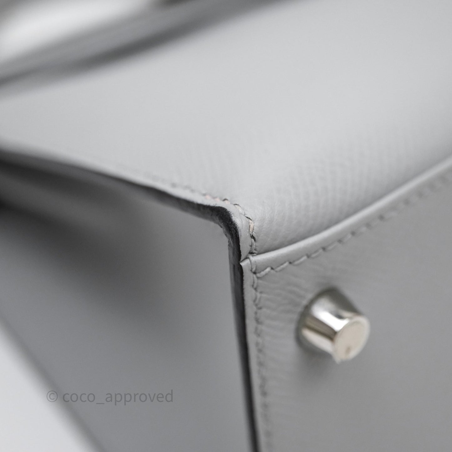 Hermès Kelly 28 Bleu Glacier 8U Epsom Palladium Hardware
