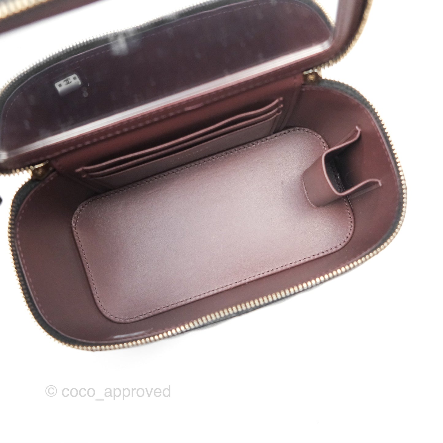 Chanel Vanity Rectangular With Chain Black Caviar Gold Hardware