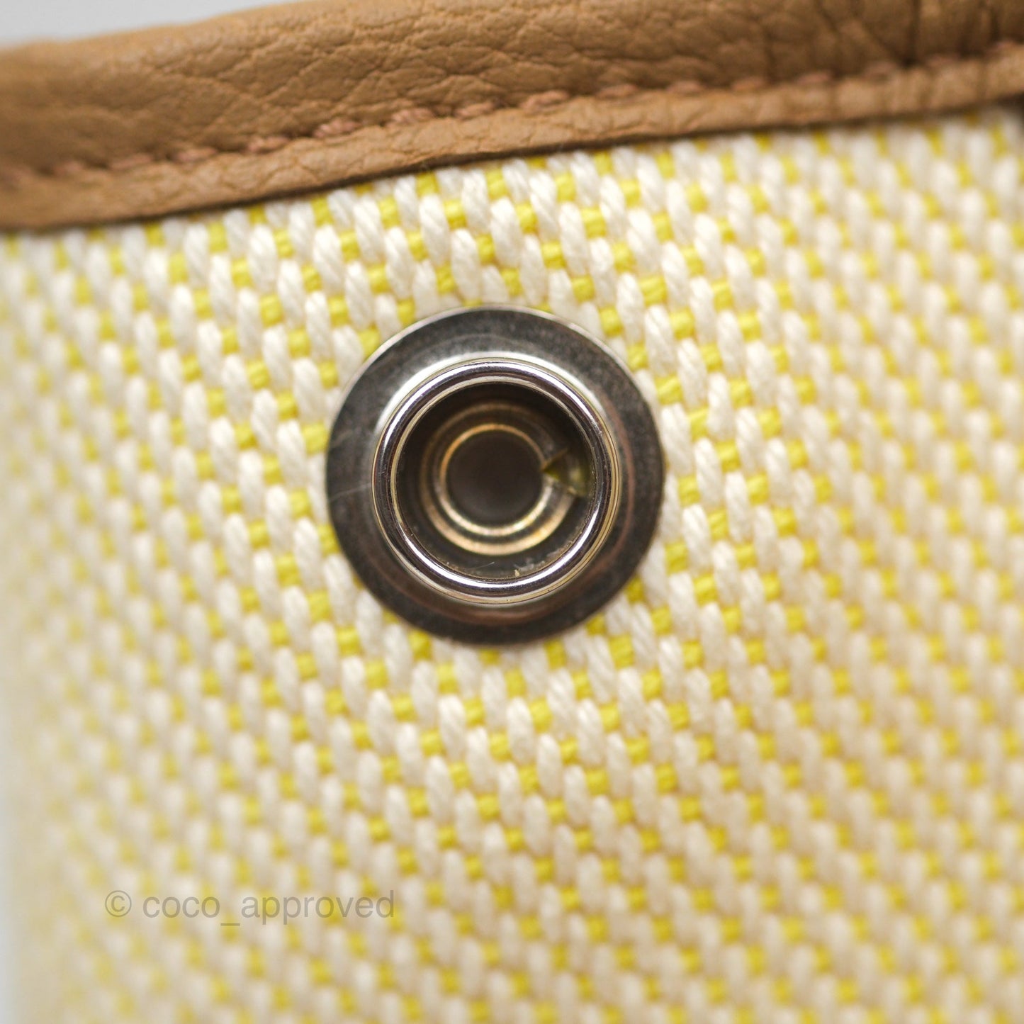 Hermès Garden Party 30 Canvas Ecru-Jaune Citron 9N/ Biscuit 48