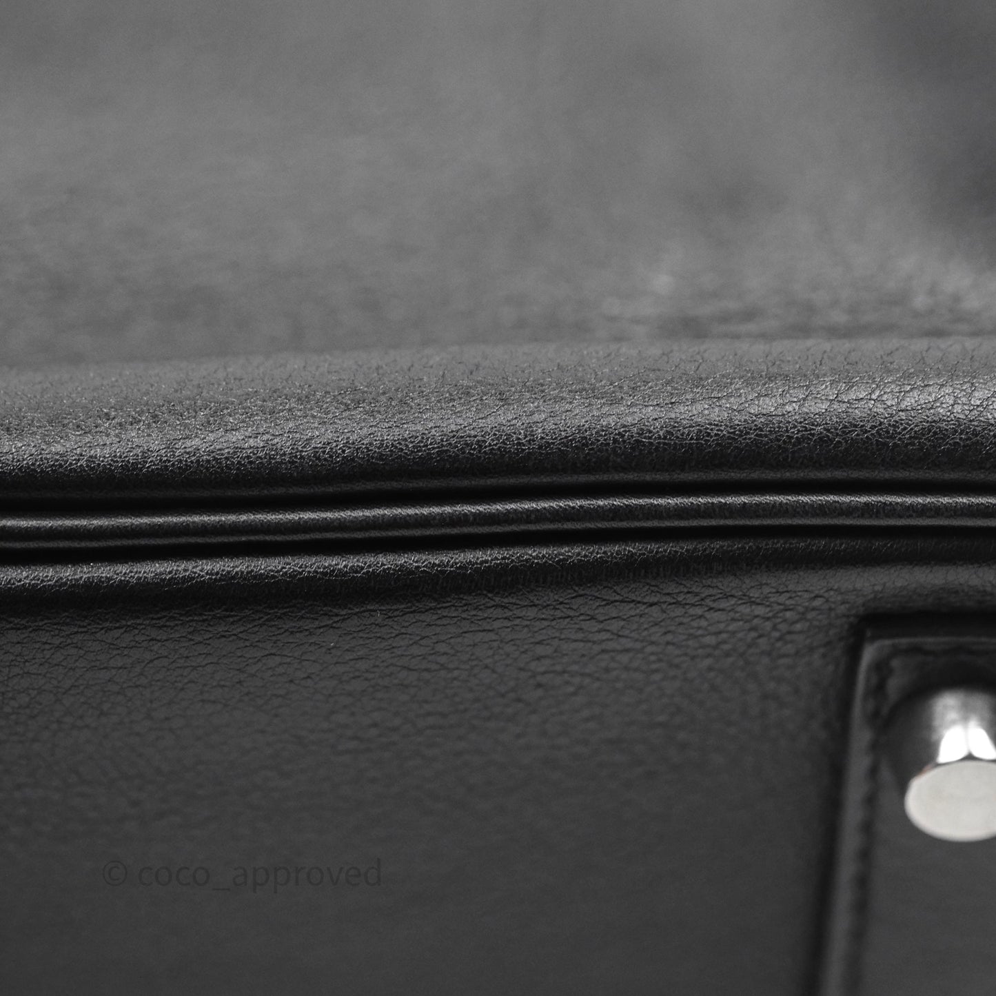 Hermès Birkin 30 Noir 89 Evergrain Palladium Hardware