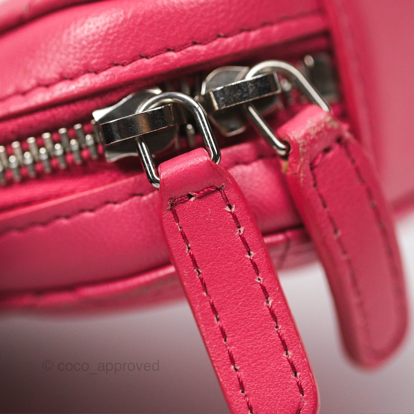Chanel Quilted Phone Holder Pink Lambskin Silver Hardware