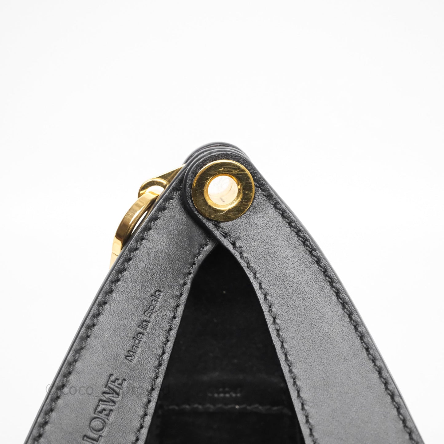 Loewe x Howls Calcifer Luna Shoulder Bag In Black Calfskin