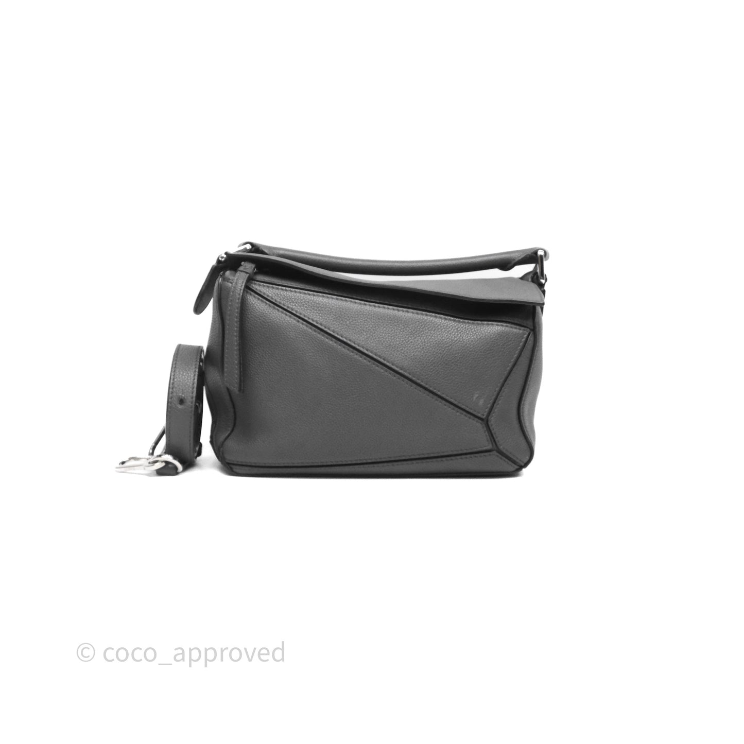 Loewe Small Puzzle Grey Calfskin Edge Bag