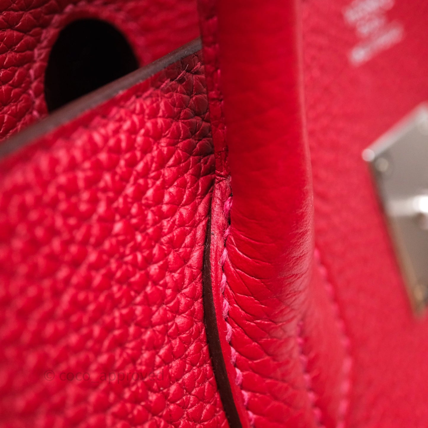 Hermes Birkin 35 Rouge Casaque Clemence Palladium Hardware