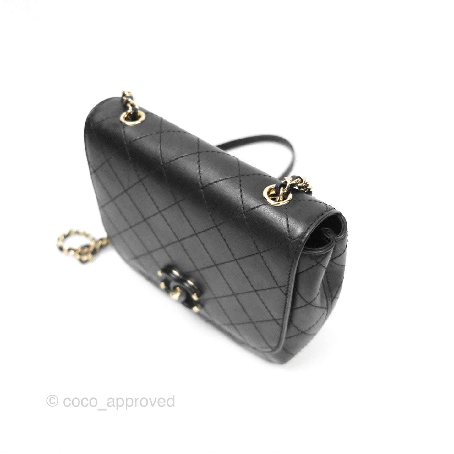 Chanel Calfskin Stitched Small Flap Bag Black