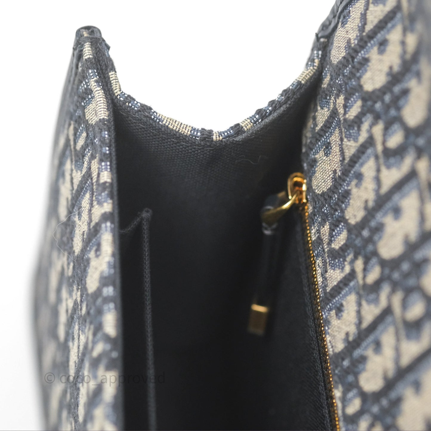 Christian Dior 30 Montaigne Chain Bag Blue Dior Oblique Jacquard