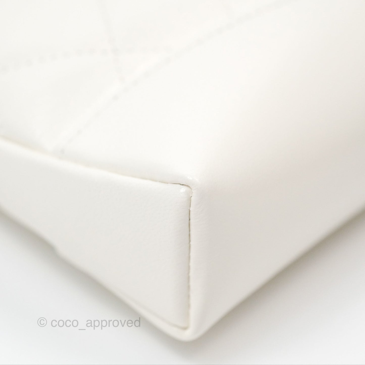 Chanel Nano 31 White Shiny Calfskin Gold Hardware
