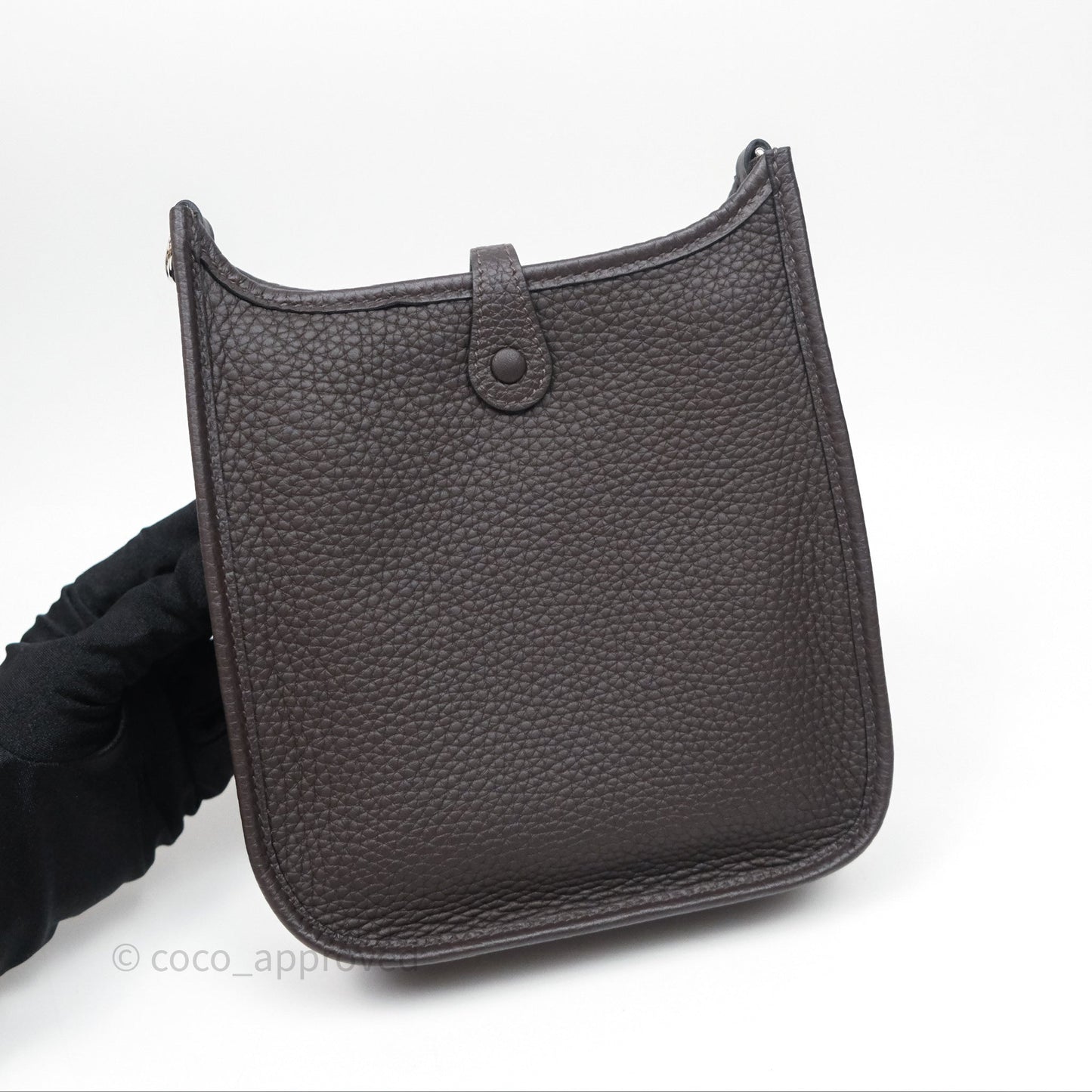 Hermès Mini Evelyne 16 Ebene 46 Clemence Sliver Hardware