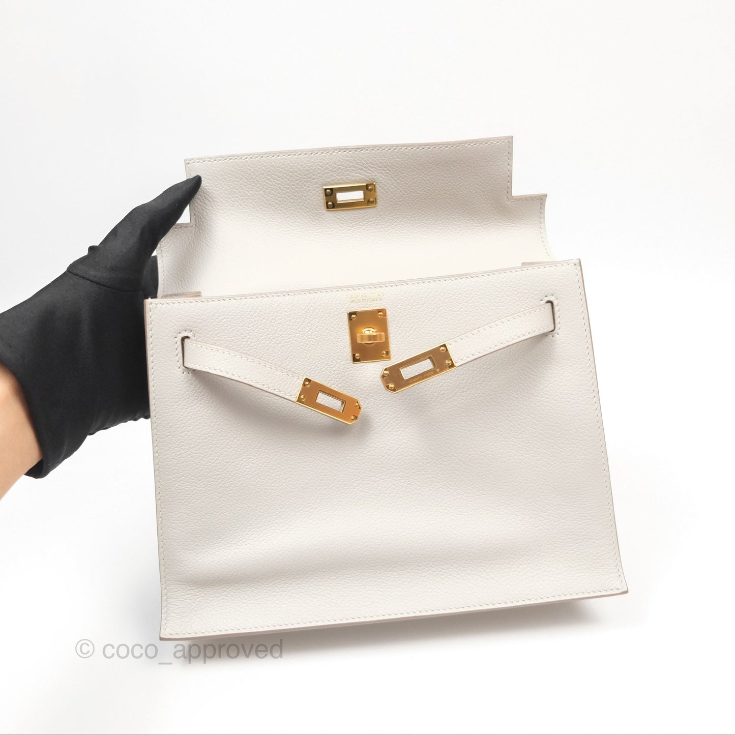 Hermès Kelly Danse II Bag Gris Perle 80 Evercolor Gold Hardware