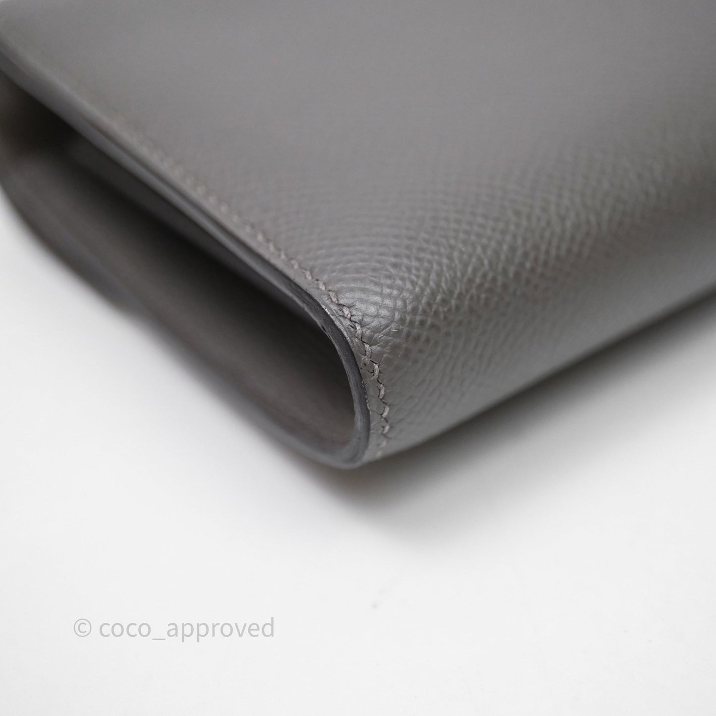 Hermès Constance Long To Go Wallet Gris Meyer 0L Epsom Gold Hardware