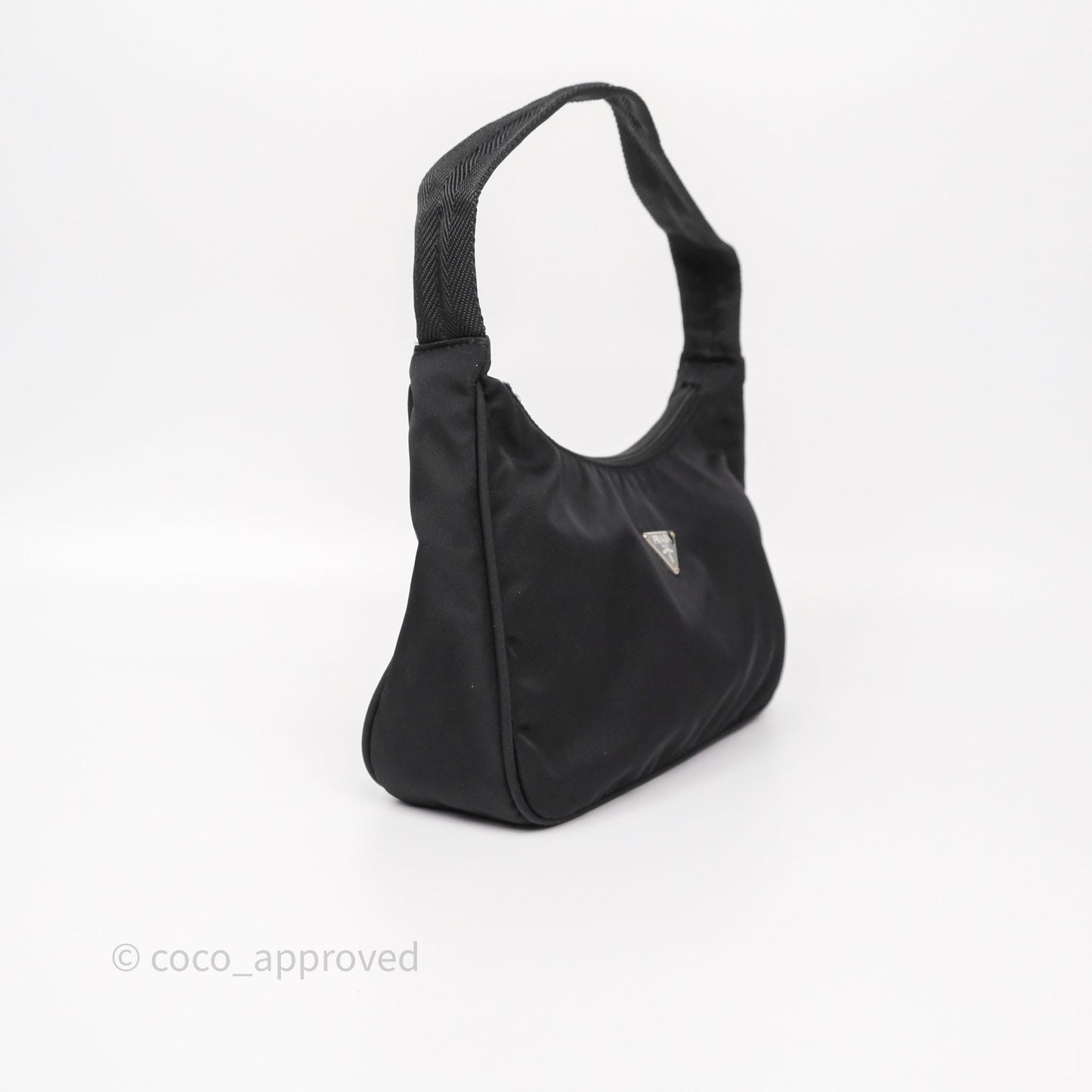 Prada Vintage Mini Bag Black Nylon Silver Hardware