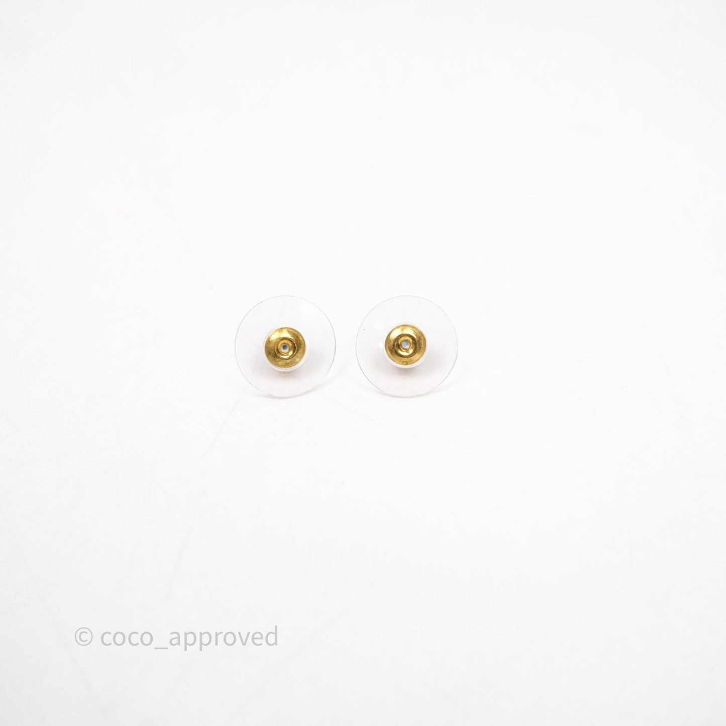 Chanel Crystal CC Drop Earrings Gold Tone 22C