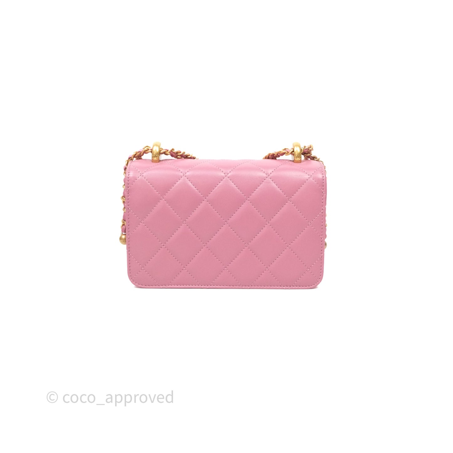 Chanel Quilted Mini Perfect Fit Adjustable Pink Calfskin Gold Hardware