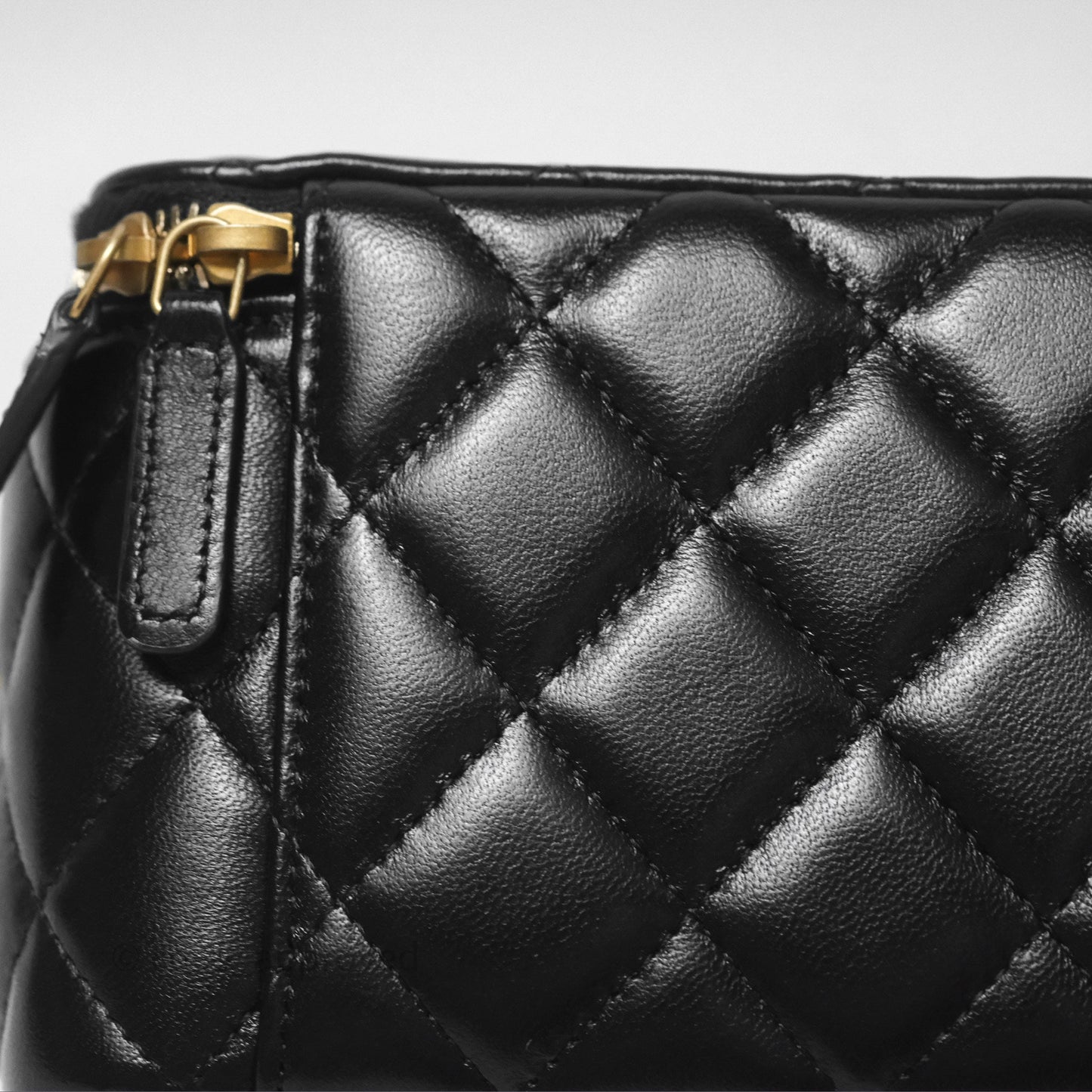 Chanel Vanity with Enamel CC Adjustable Chain Black Lambskin Aged Gold Hardware 24A