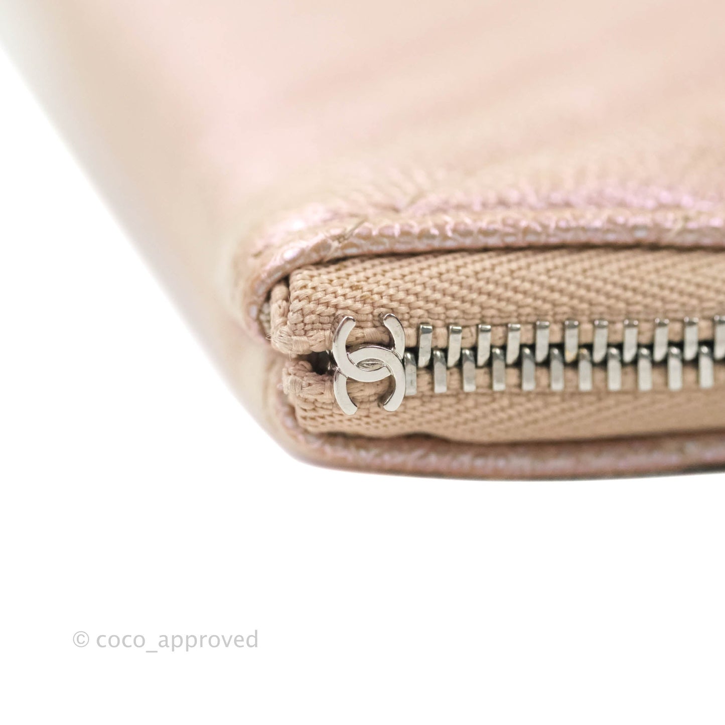 Chanel Large O Case Chevron Rose Gold 17B