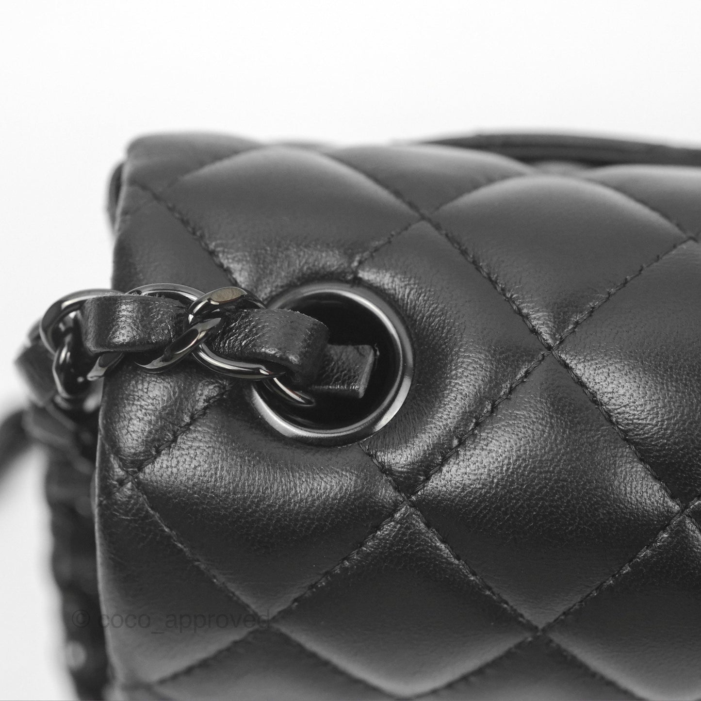 Chanel Quilted Mini Rectangular So Black Lambskin