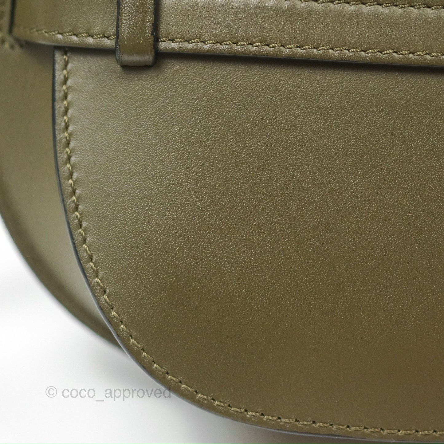 Loewe Mini Gate Dual Bag Soft Calfskin & Jacquard Strap Autumn Green