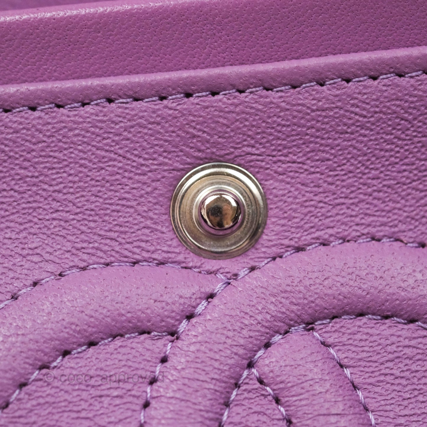 Chanel Small Classic Flap Quilted Purple Lambskin Silver Hardware