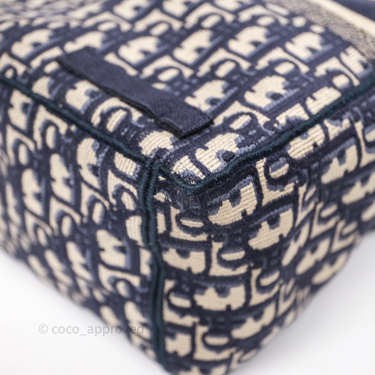 Christian Dior Medium DiorCamp Messenger Bag Oblique Embroidery Blue