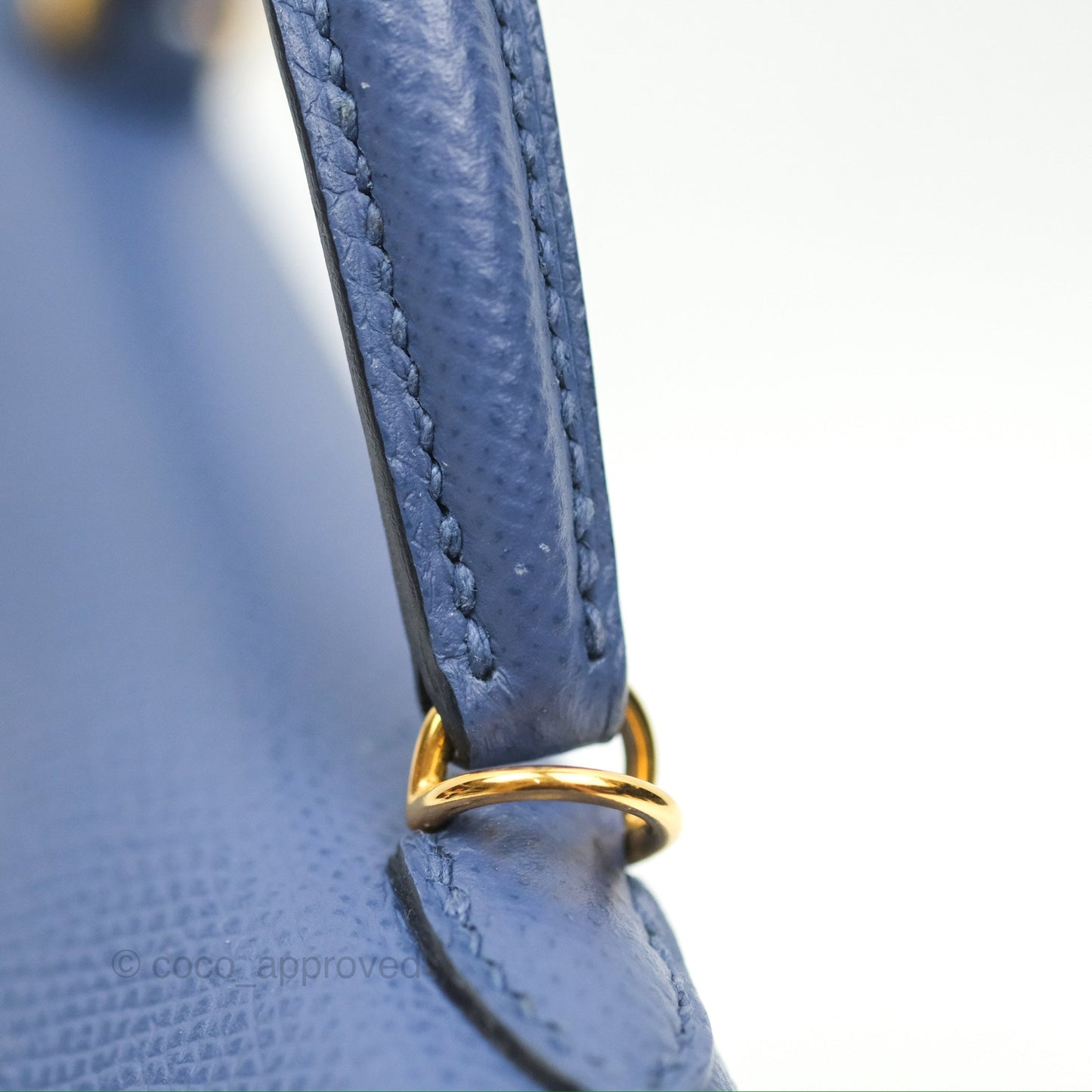 Hermès Mini Kelly II Bleu Brighton Epsom Gold Hardware