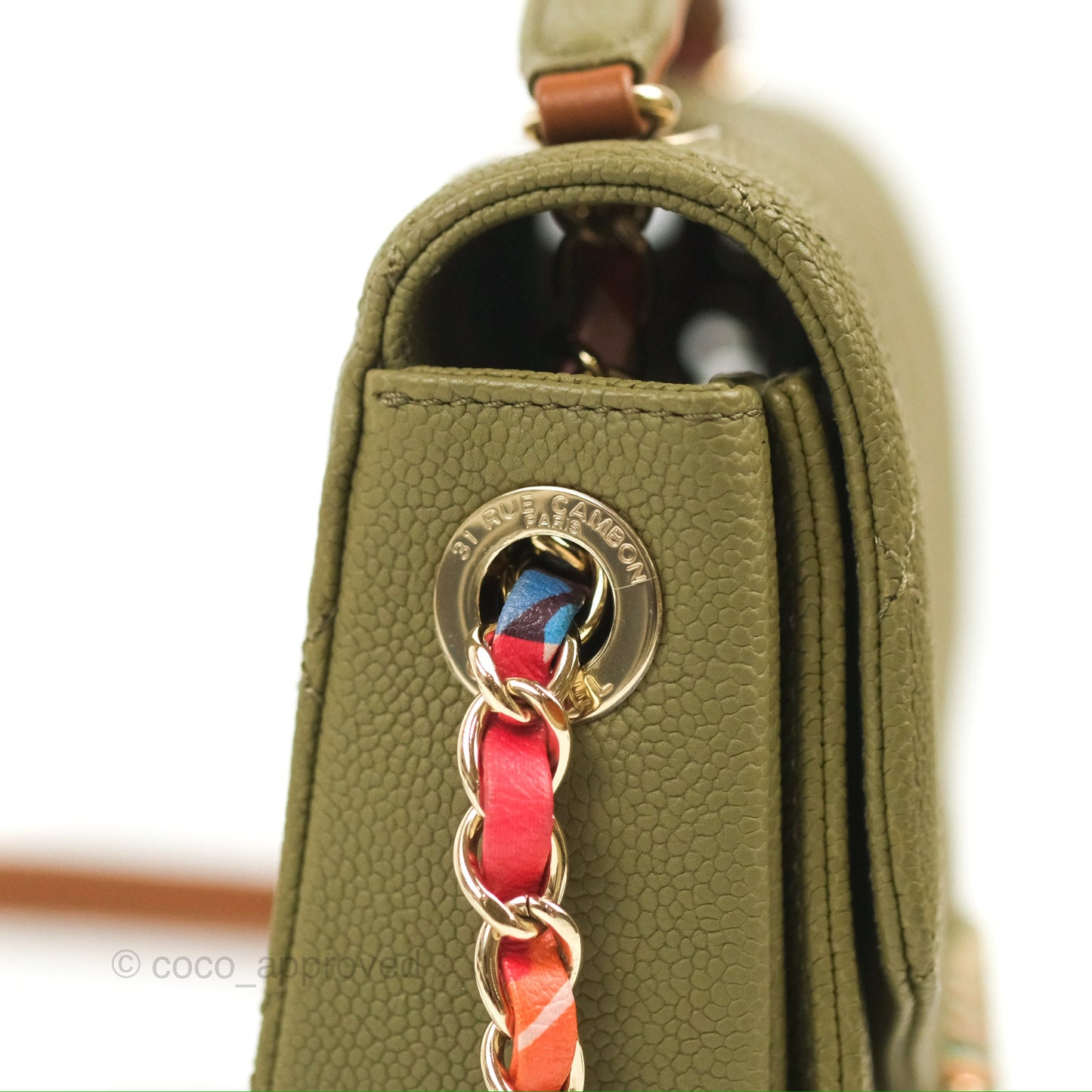 Chanel Small Cuba Top Handle Flap Khaki Caviar