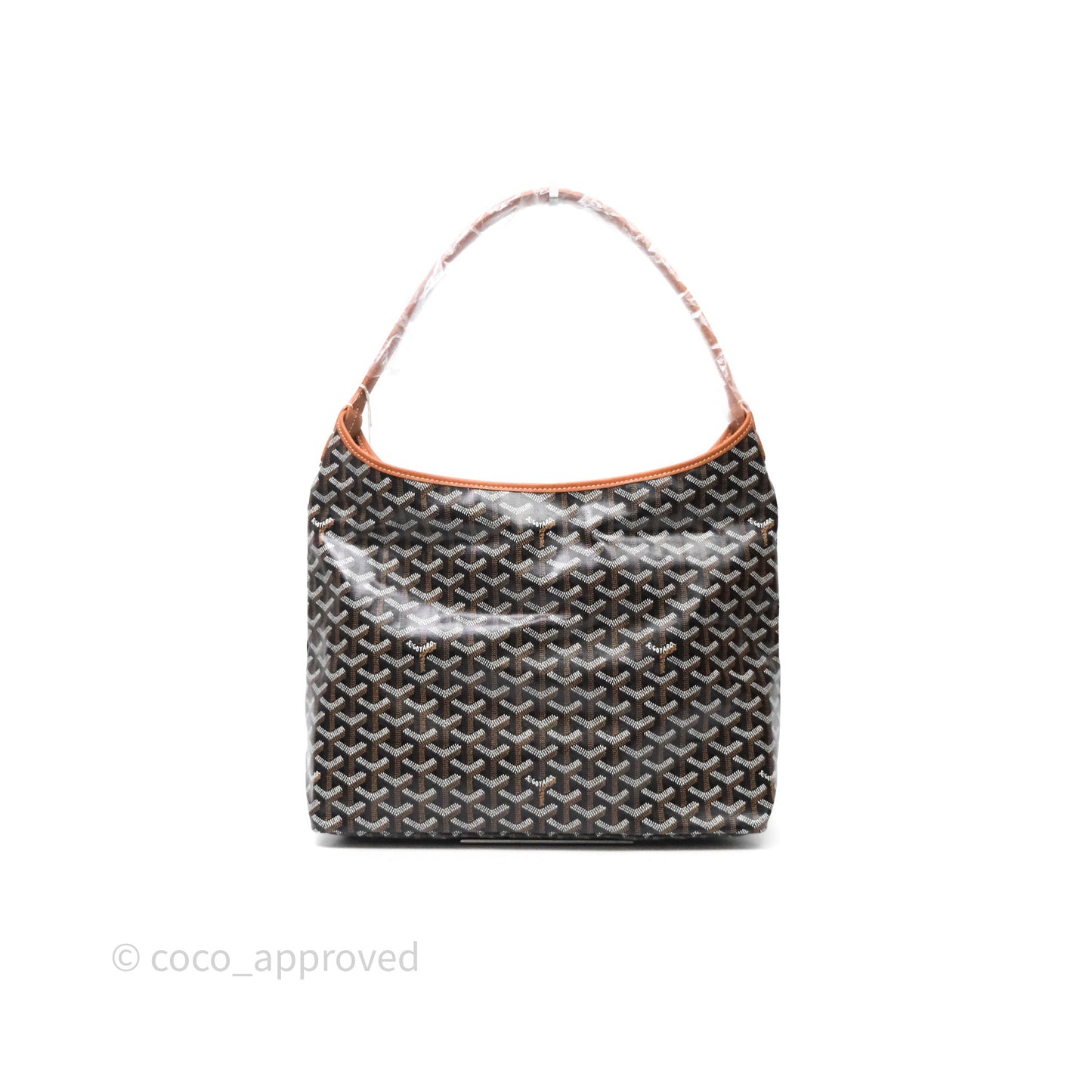 Goyard Bohème Hobo Bag Black/Tan Goyardine Canvas