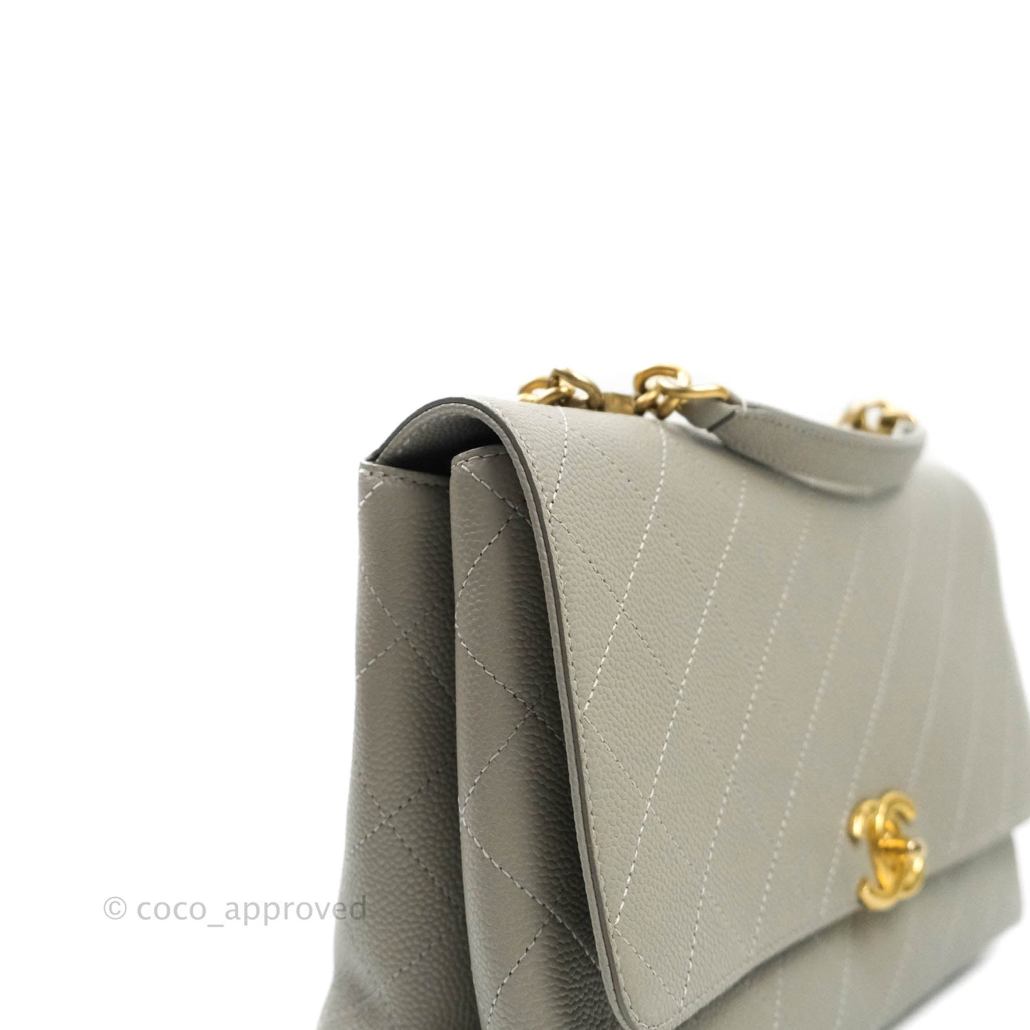 Chanel Chic Affinity Medium Grained Calfskin Grey Aged Gold Hardware