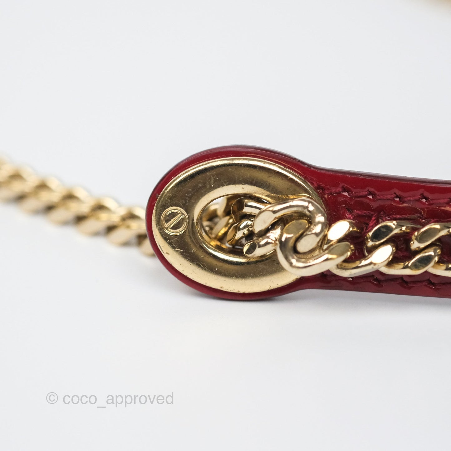 Christian Dior Mini Lady Dior Red Patent Cannage Gold Hardware