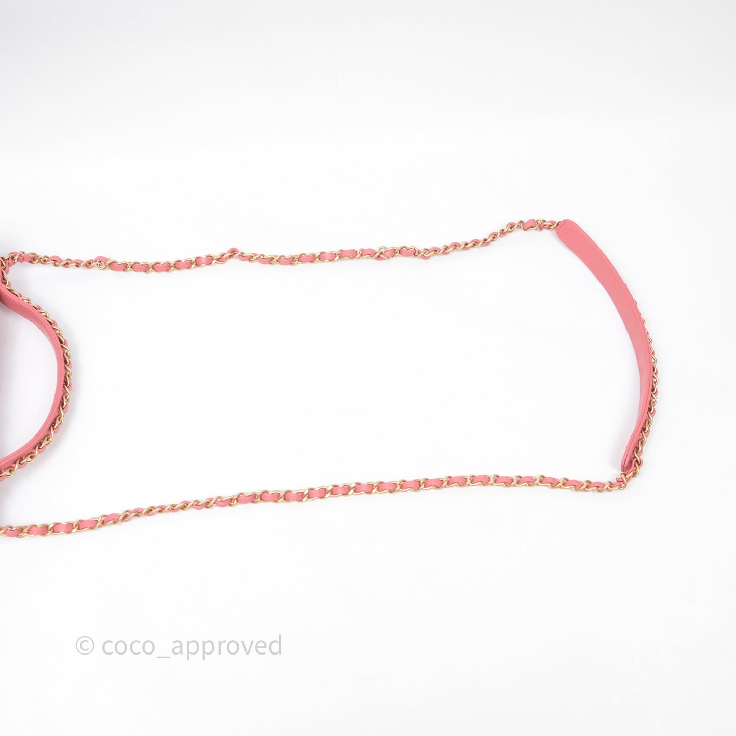 Chanel Quilted Chain Infinity Handle Bag Pink Lambskin Aged Gold Hardware