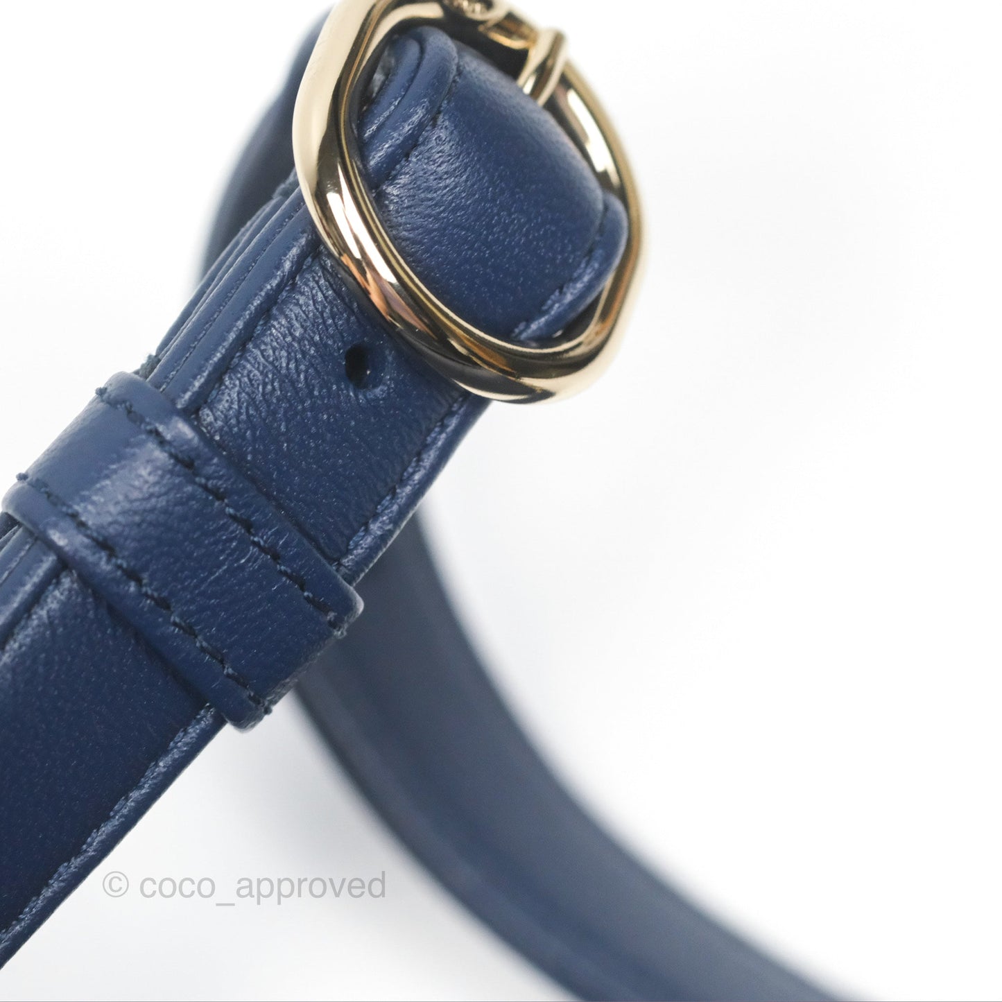 Chanel Resin Bi-Color Chain Belt Bag Navy Lambskin Gold Hardware