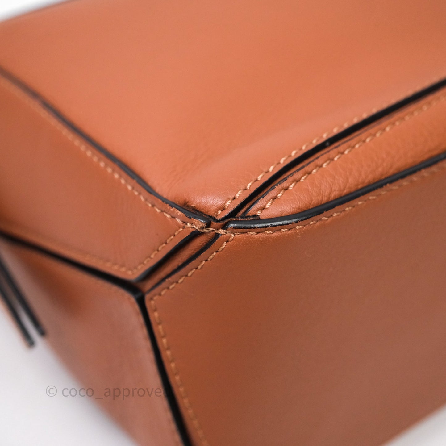 Loewe Small Puzzle Bag Tan Calfskin Gold Hardware